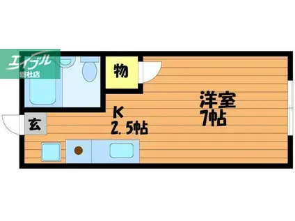 サザリィ川崎(1K/1階)の間取り写真