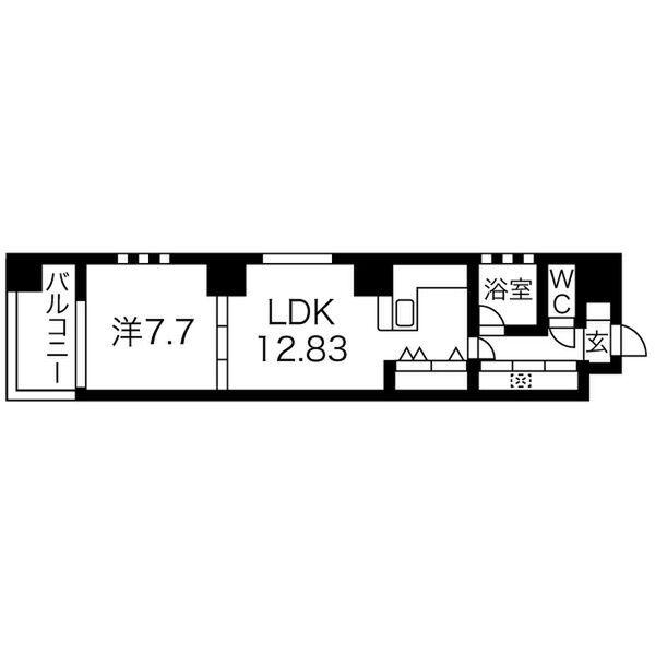 DAIKOKU ROUGE(1LDK/4階)の間取り写真