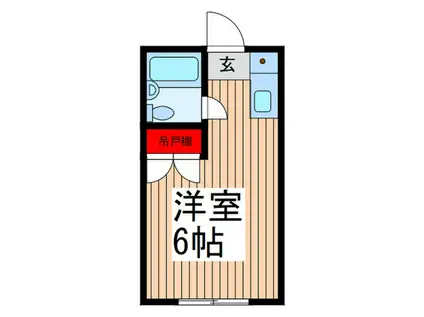 カーサ西川口(ワンルーム/1階)の間取り写真