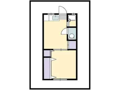 コーポ日総C棟(1DK/2階)の間取り写真