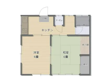 マルコウ荘(2K/1階)の間取り写真