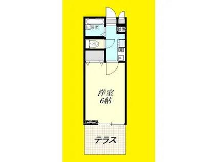 グレイスランド(1K/1階)の間取り写真