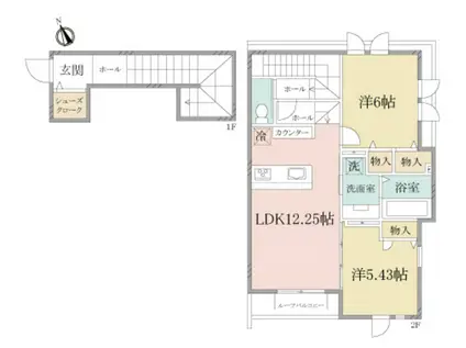 MEDELLE(2LDK/2階)の間取り写真