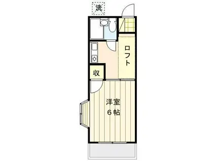 ホワイトハイツノムラ(1K/1階)の間取り写真