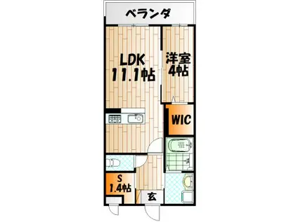 シエラ八幡(1SLDK/3階)の間取り写真