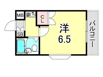 ハイツフォーシーズン(1K/2階)の間取り写真