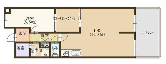 シャトー三木(1LDK/3階)の間取り写真