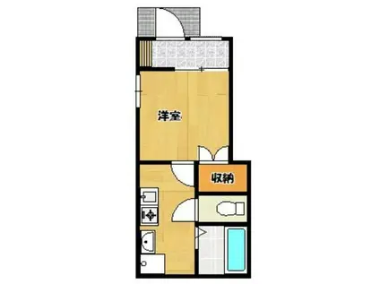 フルーヴ雑司が谷(1K/1階)の間取り写真