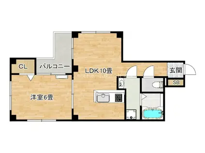 パークT´ホームズザビエル(1LDK/9階)の間取り写真