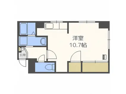 STELLAR GARDEN(1K/4階)の間取り写真