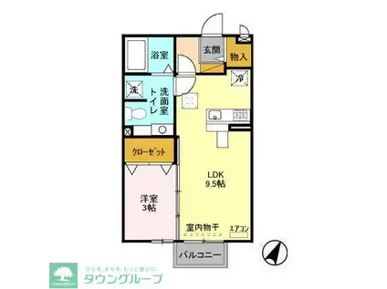 キャトルセゾン(1LDK/1階)の間取り写真