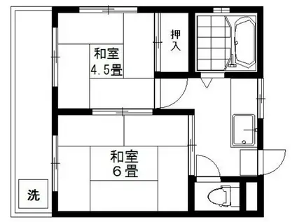 藤コーポ(2K/2階)の間取り写真