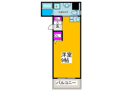 NM VINGT-CINQ(ワンルーム/1階)の間取り写真