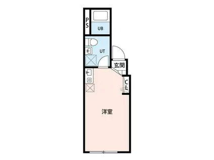 アミスタ小菅(ワンルーム/2階)の間取り写真