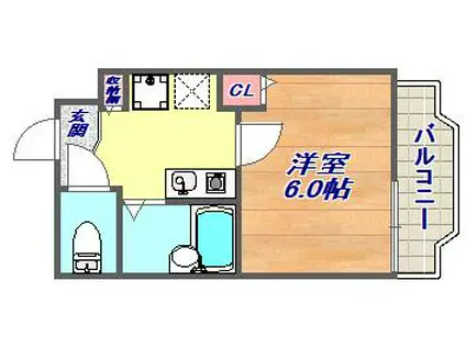 コーニッシュ王子公園(1K/3階)の間取り写真