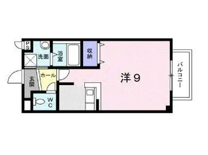 ヒルズハウス坂之上(ワンルーム/1階)の間取り写真