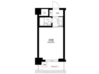 ヴェラハイツ御徒町(ワンルーム/6階)の間取り写真