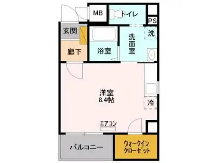 スフィア(ワンルーム/3階)の間取り写真