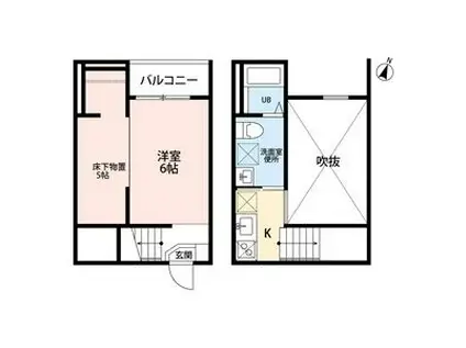 REXZY AOSHI(ワンルーム/2階)の間取り写真