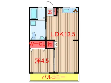 FELIA西習志野(1LDK/4階)の間取り写真