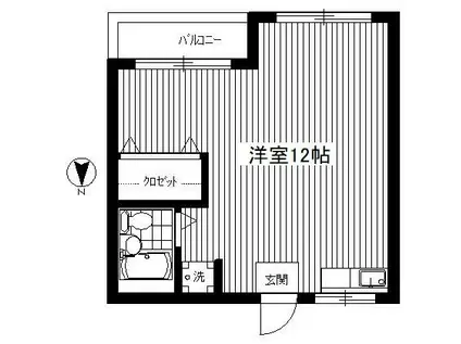 コーポジロー(ワンルーム/3階)の間取り写真