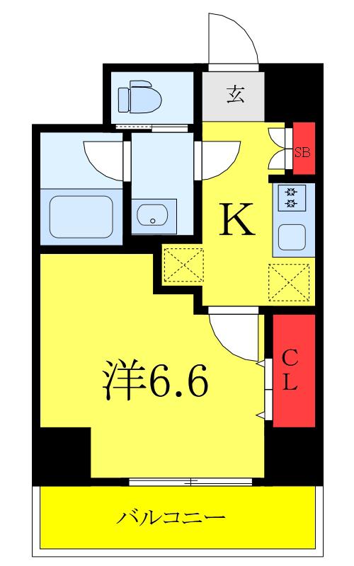 プレール・ドゥーク板橋本町III(1K/3階)の間取り写真