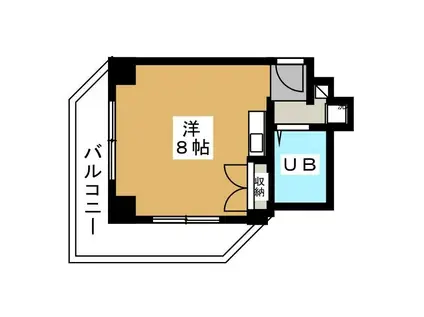 ジュネス松本(ワンルーム/7階)の間取り写真