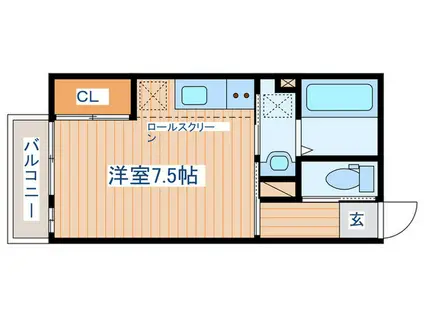 レジェンド宮千代(ワンルーム/2階)の間取り写真