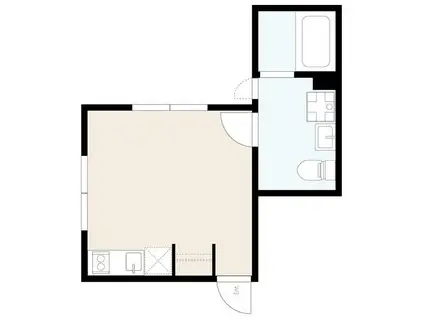 THE RIVER SIDE AOTO(ワンルーム/1階)の間取り写真