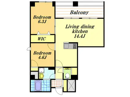 ASMACI MAISON浦安(2LDK/6階)の間取り写真
