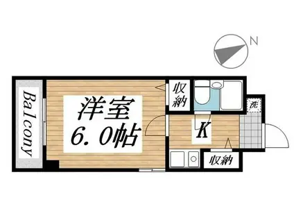 モリノビル(1K/3階)の間取り写真