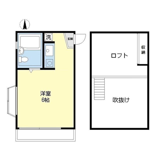 百合が丘21(ワンルーム/2階)の間取り写真