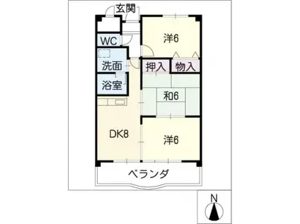 ラ・ミア・カーサ・メイスイ(3DK/1階)の間取り写真