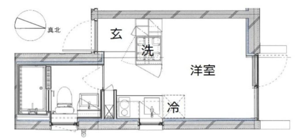 CREAL桜台(ワンルーム/2階)の間取り写真