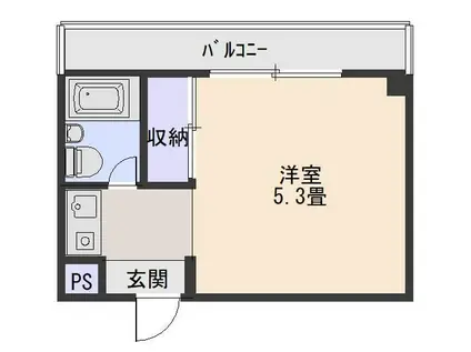 アヴァロン八島町(ワンルーム/3階)の間取り写真