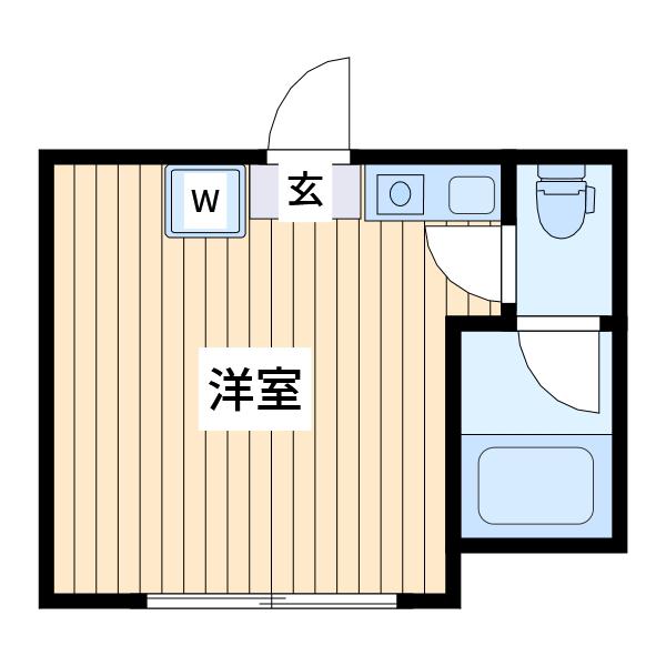 ユナイト石川町パウリスターナ(ワンルーム/1階)の間取り写真