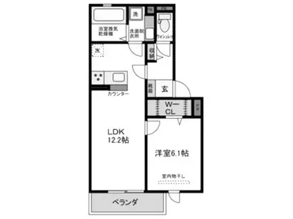 YKメゾン舞子台(1LDK/3階)の間取り写真