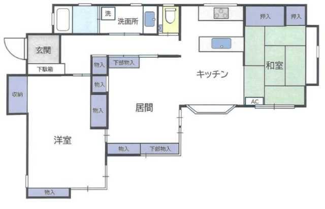 高円寺南4丁目マンション(2LDK/1階)の間取り写真
