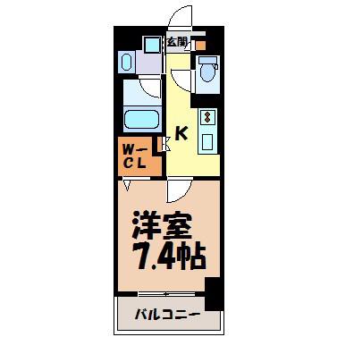 AVANTI(1K/6階)の間取り写真