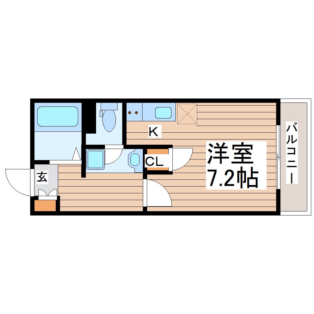イーストハウスK(ワンルーム/5階)の間取り写真