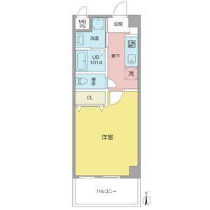サウス VALLEY浅間(1K/4階)の間取り写真