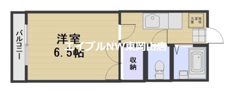クイーンパレス(1K/3階)の間取り写真