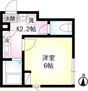 川崎レジデンス(1K/1階)の間取り写真