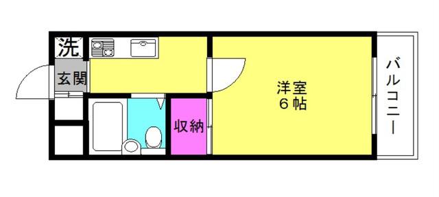 LS NEST(1K/4階)の間取り写真