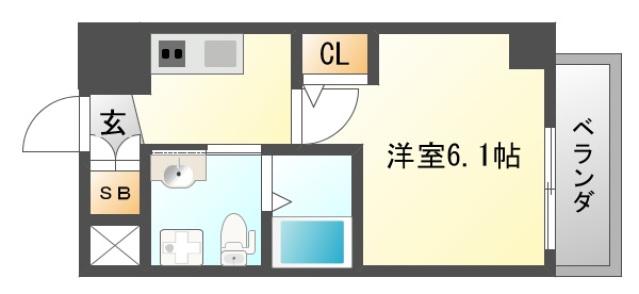 MCOURT関大前(1K/7階)の間取り写真