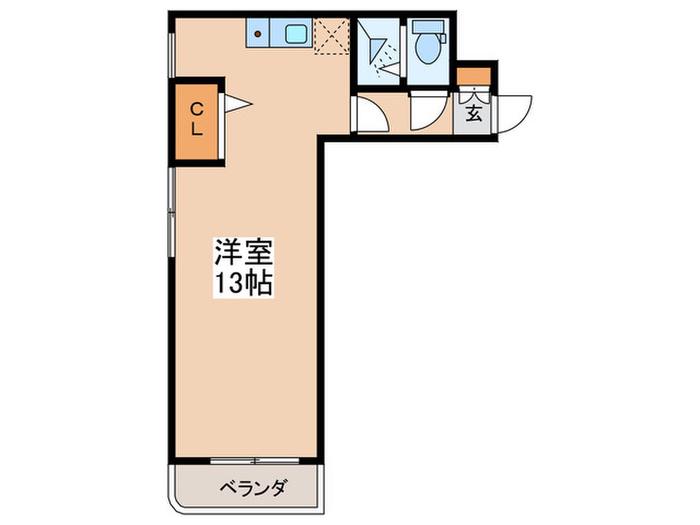 レオ・ハイツ荻窪(ワンルーム/1階)の間取り写真