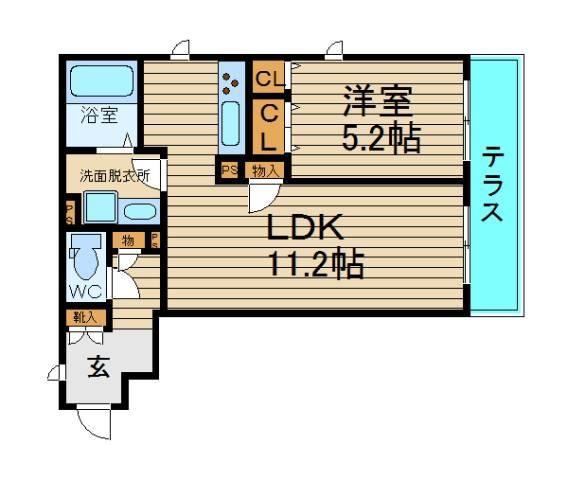 ファイブコート堺市駅前(1LDK/2階)の間取り写真