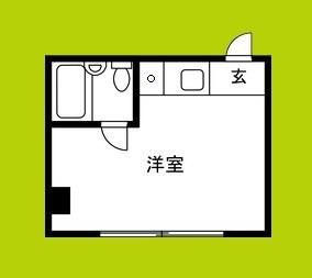 ホワイトコーポ南住吉(ワンルーム/1階)の間取り写真