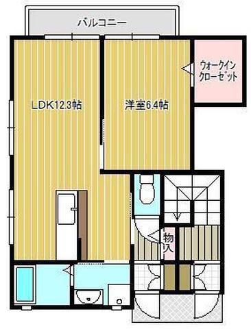スカイガーデン三条4号地(1LDK/1階)の間取り写真