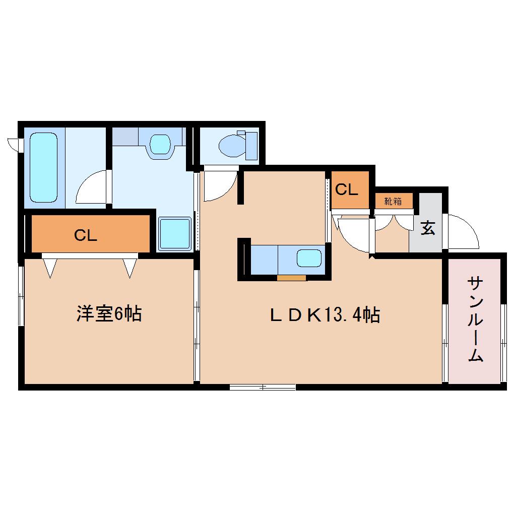 ベル・アルモニーIII(1LDK/1階)の間取り写真